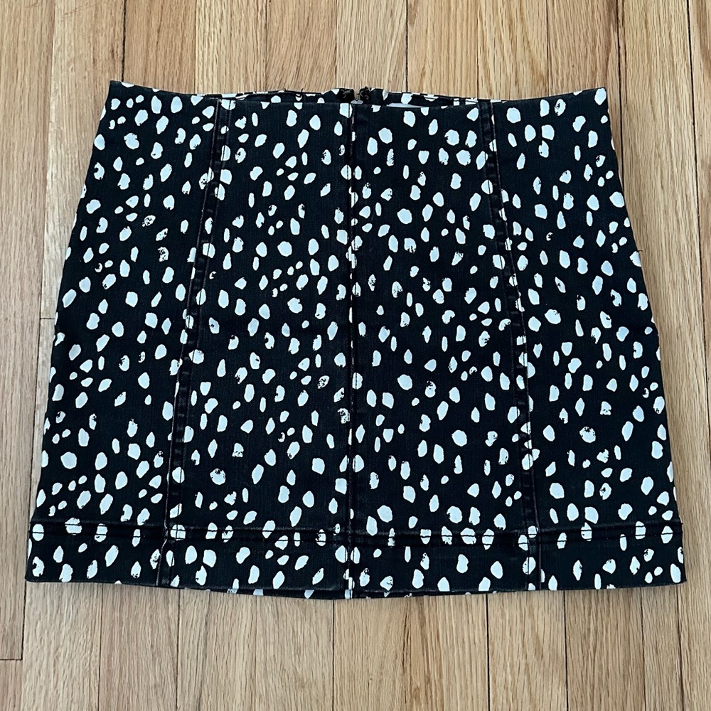 Black and White Mini Skirt